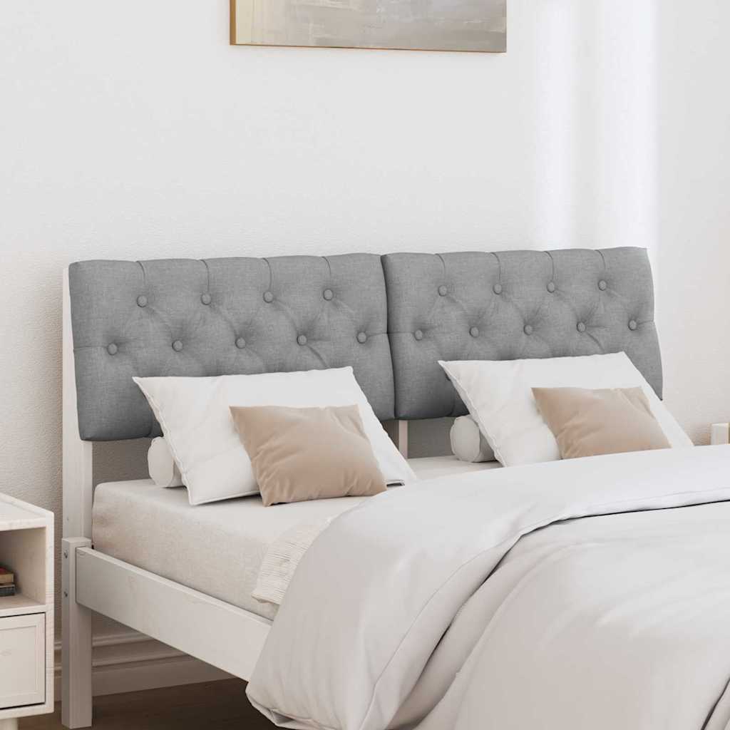 Testiera imbottita Grigio chiaro 120 cm Pino massello