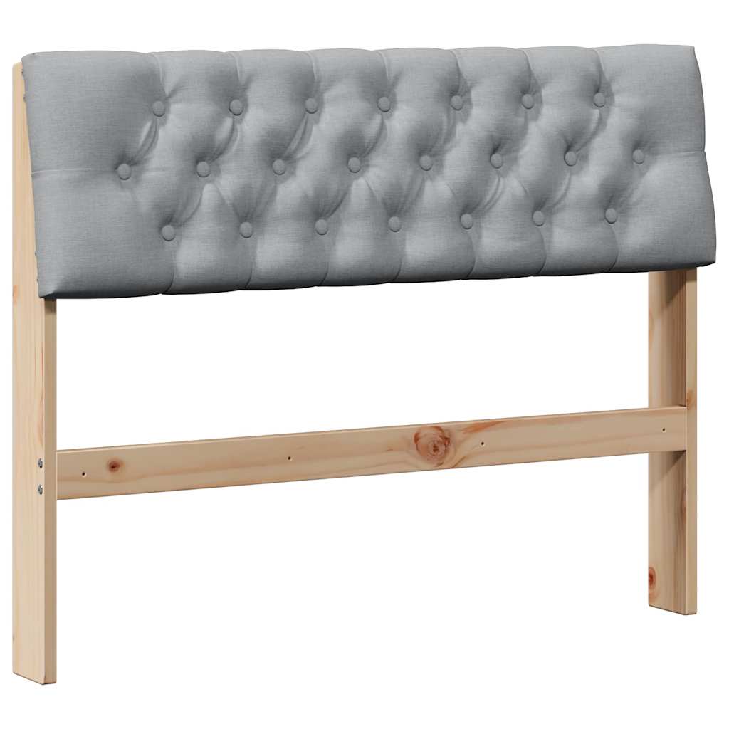 Testiera imbottita Grigio chiaro 100 cm Pino massello