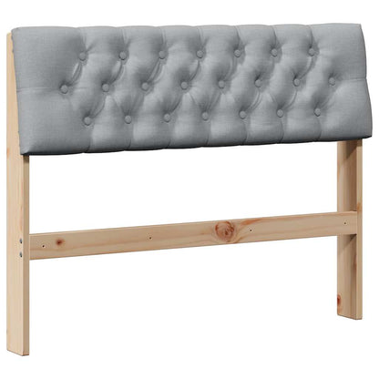 Testiera imbottita Grigio chiaro 100 cm Pino massello