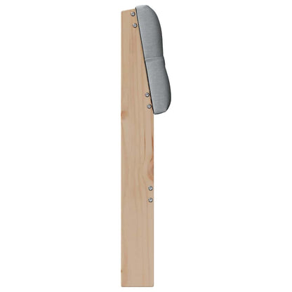 Testiera imbottita Grigio chiaro 100 cm Pino massello