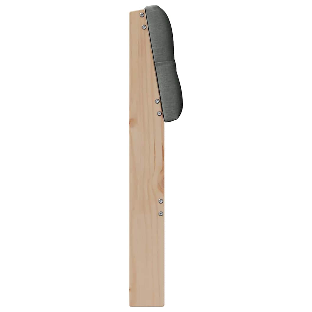 Testiera imbottita Grigio scuro 100 cm Pino massello