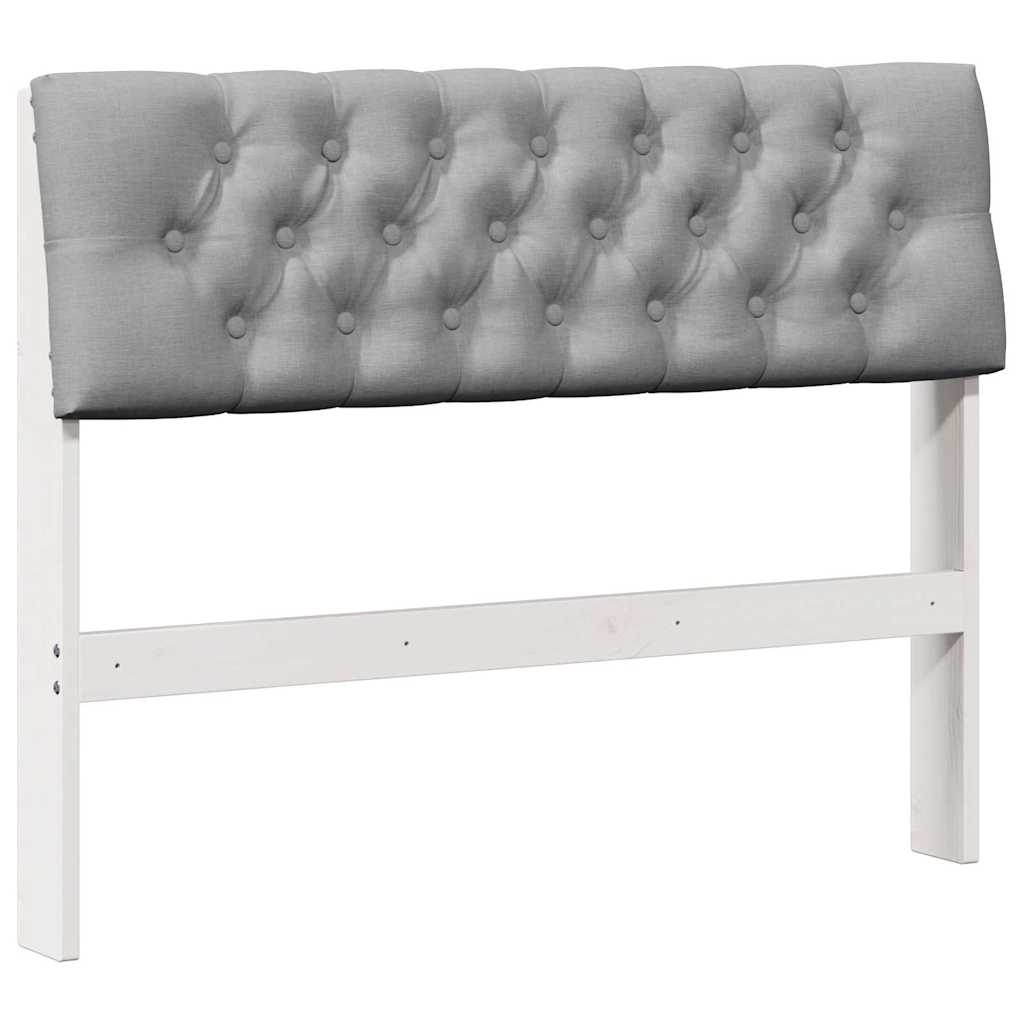 Testiera imbottita Grigio chiaro 100 cm Pino massello