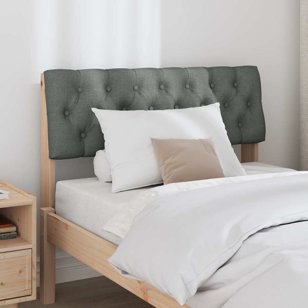 Testiera imbottita Grigio scuro 90 cm Pino massello