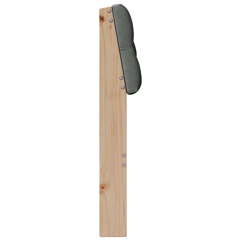 Testiera imbottita Grigio scuro 90 cm Pino massello