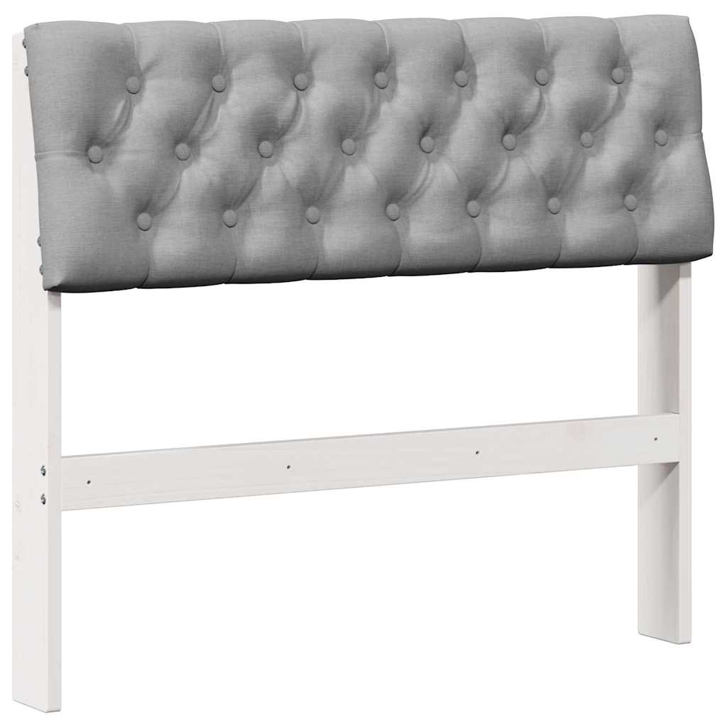 Testiera imbottita Grigio chiaro 90 cm Pino massello