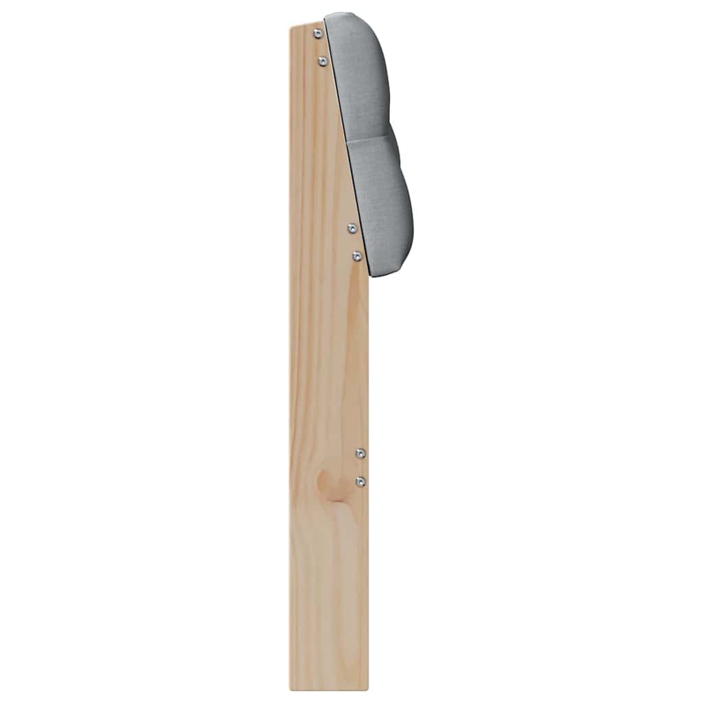 Testiera imbottita Grigio chiaro 80 cm Pino massello