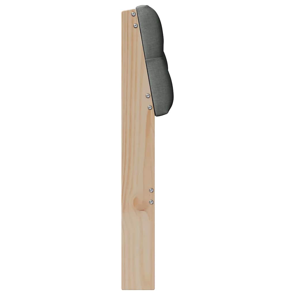 Testiera imbottita Grigio scuro 80 cm Pino massello