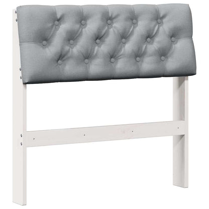 Testiera imbottita Grigio chiaro 80 cm Pino massello