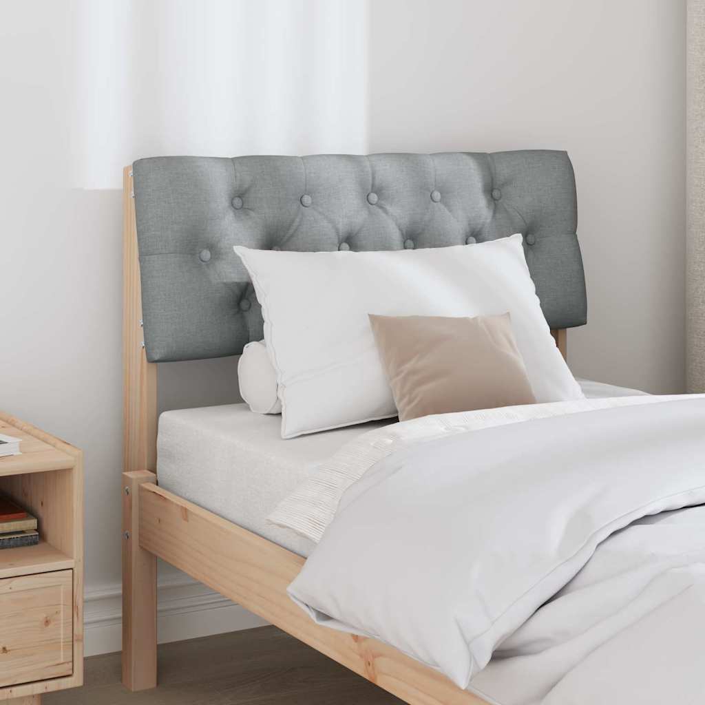 Testiera imbottita Grigio chiaro 75 cm Pino massello