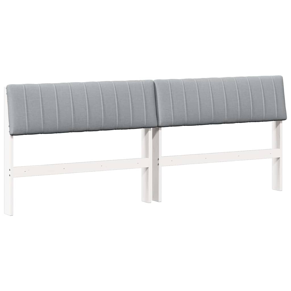 Testiera imbottita Grigio chiaro 200 cm Pino massello