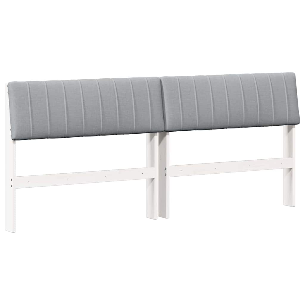 Testiera imbottita Grigio chiaro 180 cm Pino massello
