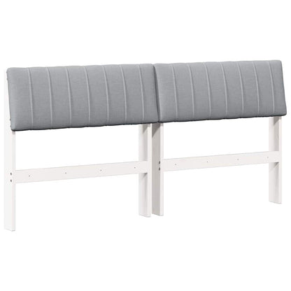 Testiera imbottita Grigio chiaro 160 cm Pino massello