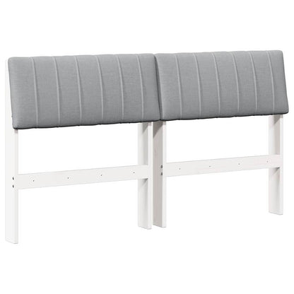 Testiera imbottita Grigio chiaro 135 cm Pino massello