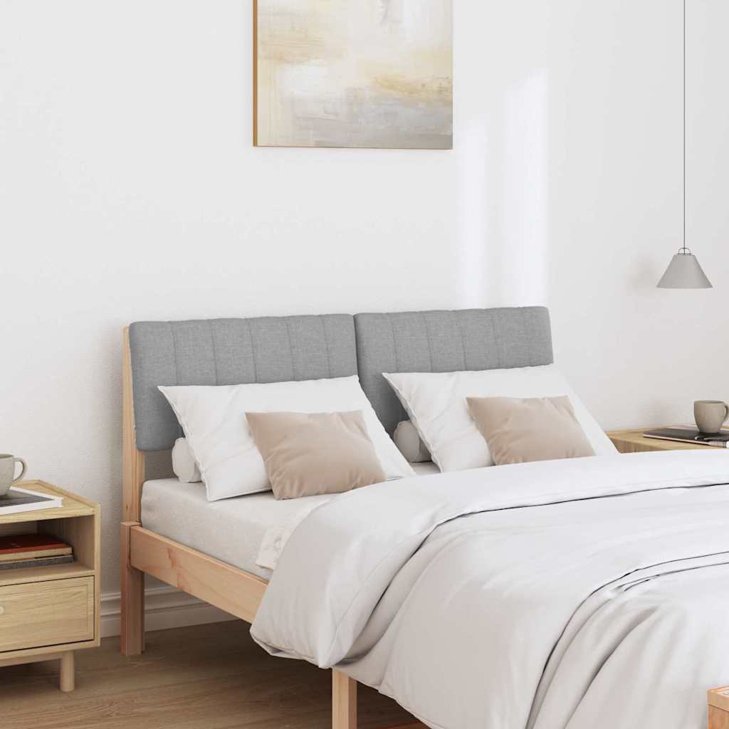 Testiera imbottita Grigio chiaro 120 cm Pino massello
