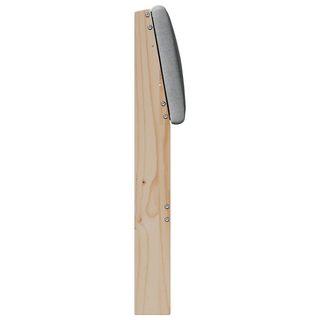Testiera imbottita Grigio chiaro 120 cm Pino massello