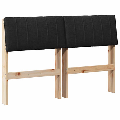 Testiera imbottita Nero 120 cm Pino massello