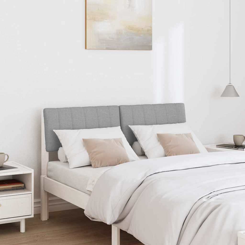 Testiera imbottita Grigio chiaro 120 cm Pino massello