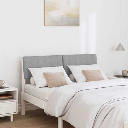 Testiera imbottita Grigio chiaro 120 cm Pino massello