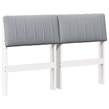 Testiera imbottita Grigio chiaro 120 cm Pino massello