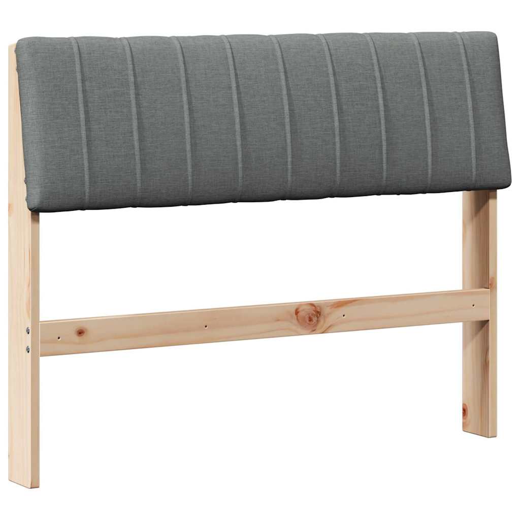 Testiera imbottita Grigio scuro 100 cm Pino massello