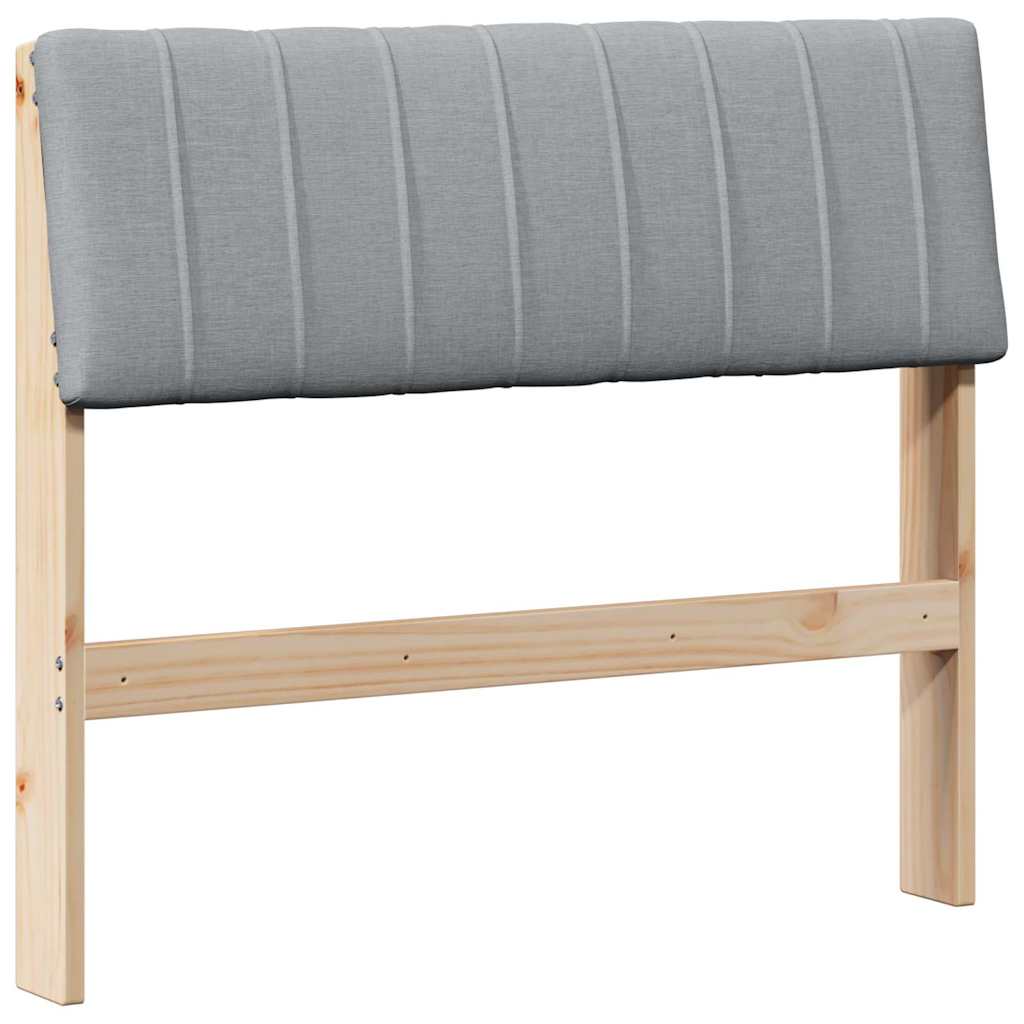 Testiera imbottita Grigio chiaro 90 cm Pino massello