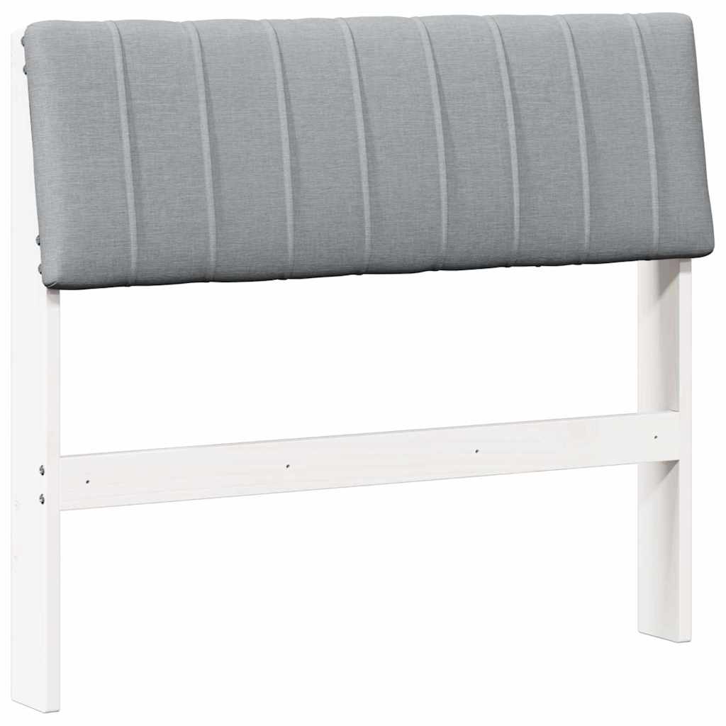 Testiera imbottita Grigio chiaro 90 cm Pino massello