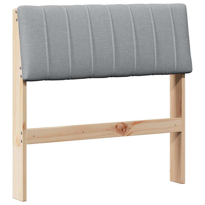 Testiera imbottita Grigio chiaro 80 cm Pino massello