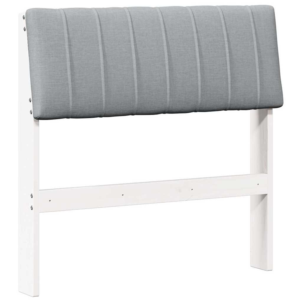 Testiera imbottita Grigio chiaro 75 cm Pino massello