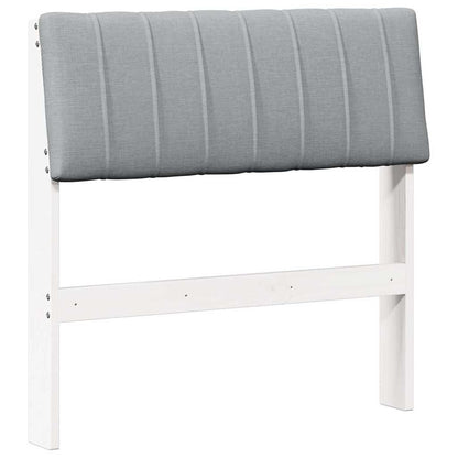 Testiera imbottita Grigio chiaro 75 cm Pino massello