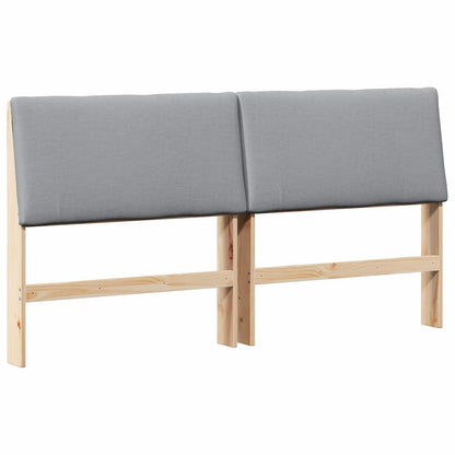 Testiera imbottita Grigio chiaro 200 cm Pino massello