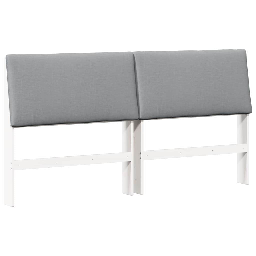 Testiera imbottita Grigio chiaro 200 cm Pino massello