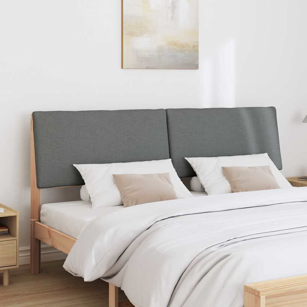 Testiera imbottita Grigio scuro 180 cm Pino massello