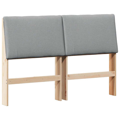 Testiera imbottita Grigio chiaro 160 cm Pino massello