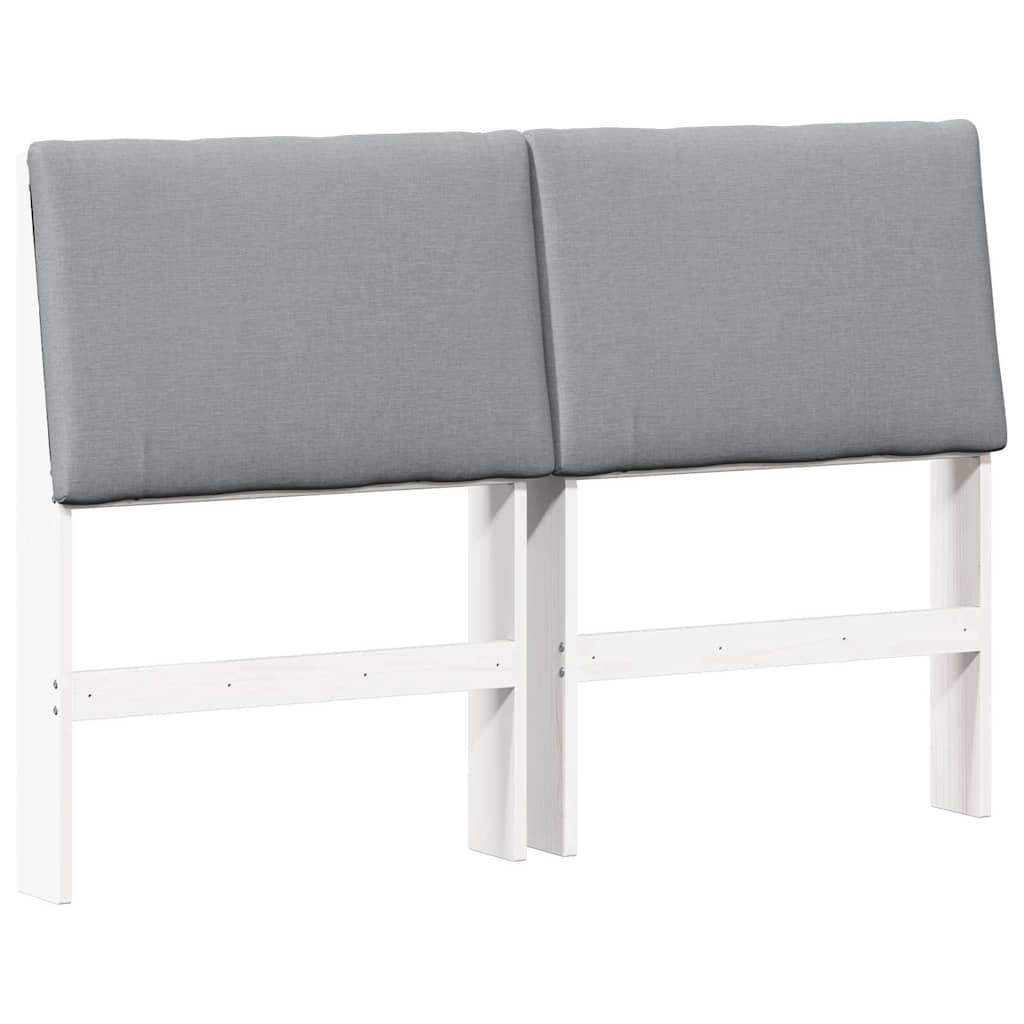 Testiera imbottita Grigio chiaro 150 cm Pino massello