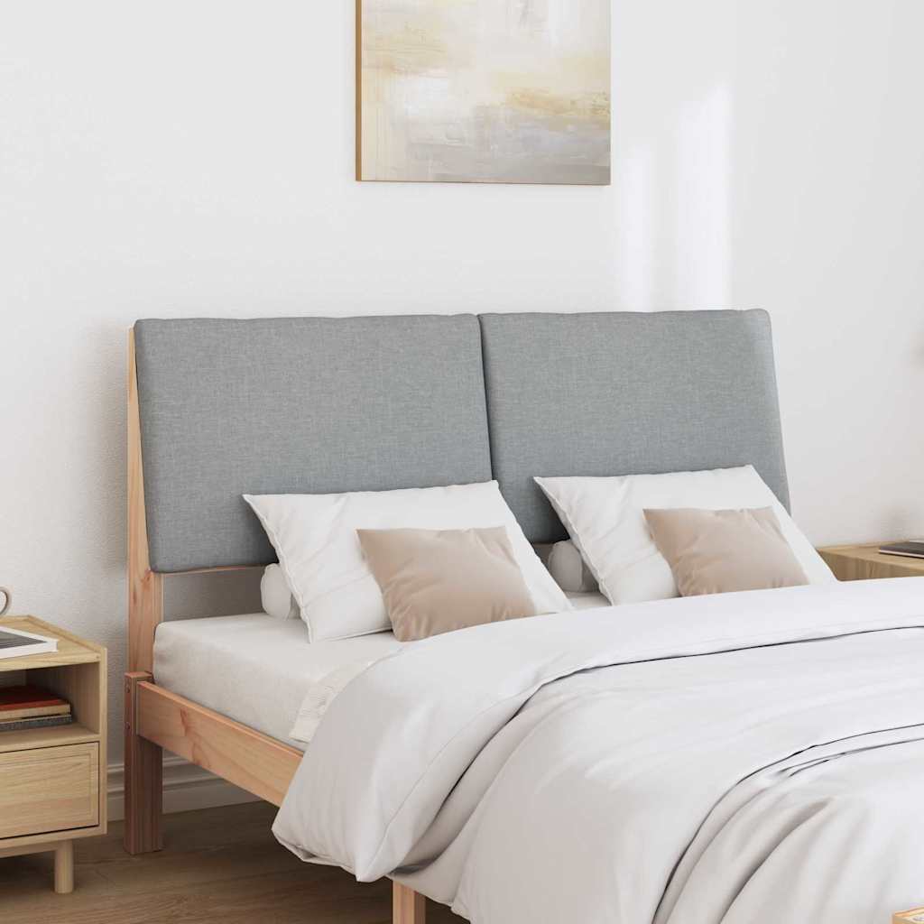 Testiera imbottita Grigio chiaro 140 cm Pino massello