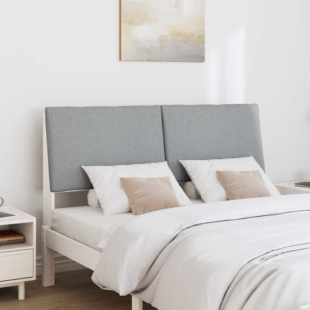 Testiera imbottita Grigio chiaro 140 cm Pino massello