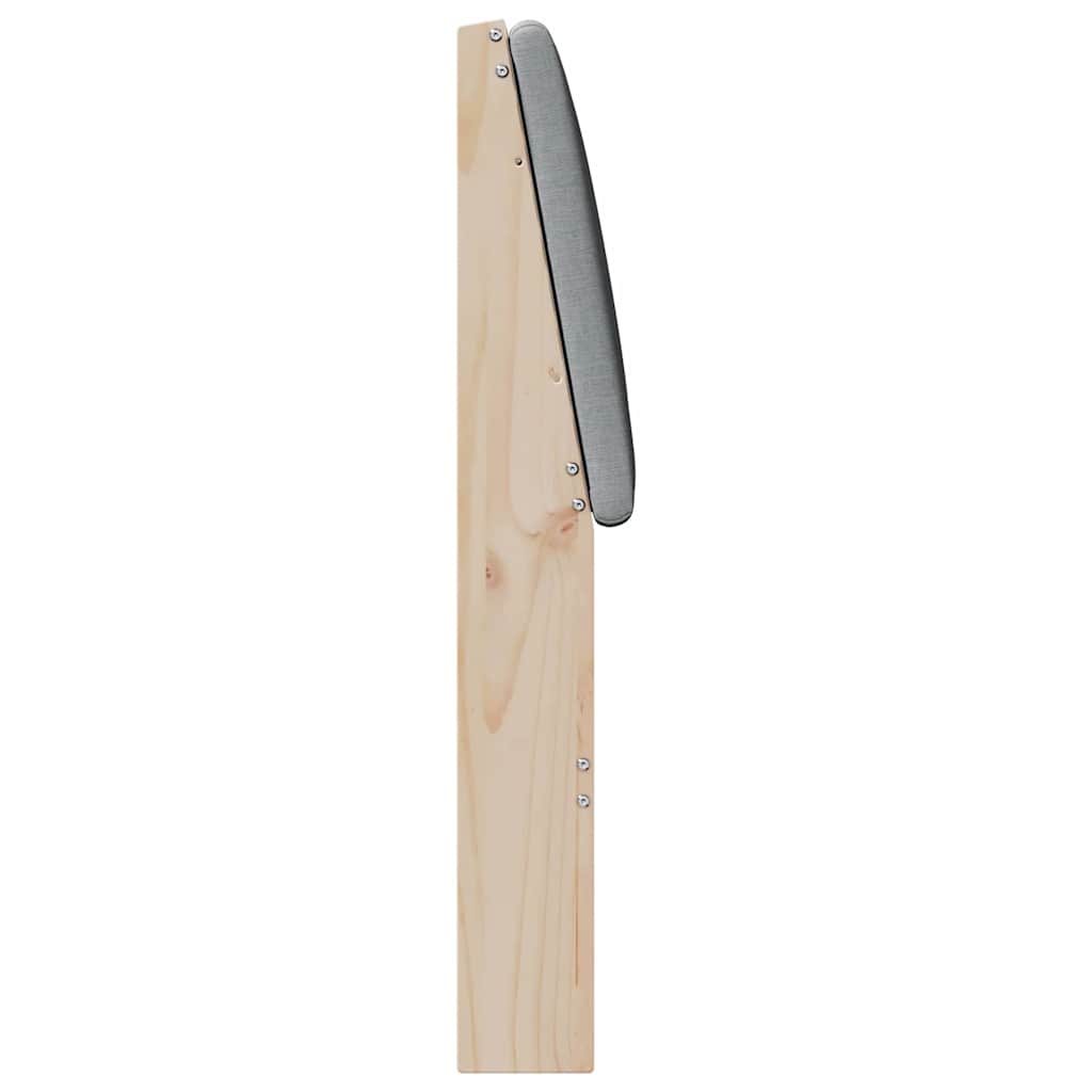 Testiera imbottita Grigio chiaro 135 cm Pino massello