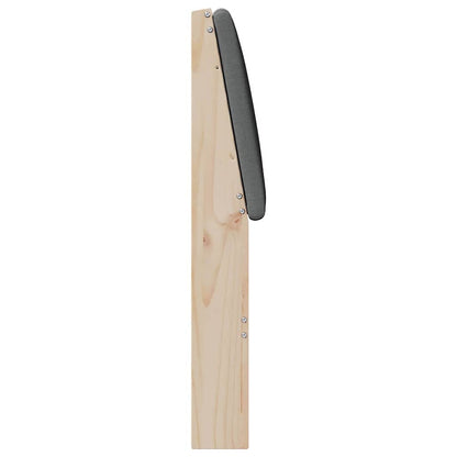 Testiera imbottita Grigio scuro 135 cm Pino massello