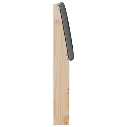 Testiera imbottita Grigio scuro 90 cm Pino massello