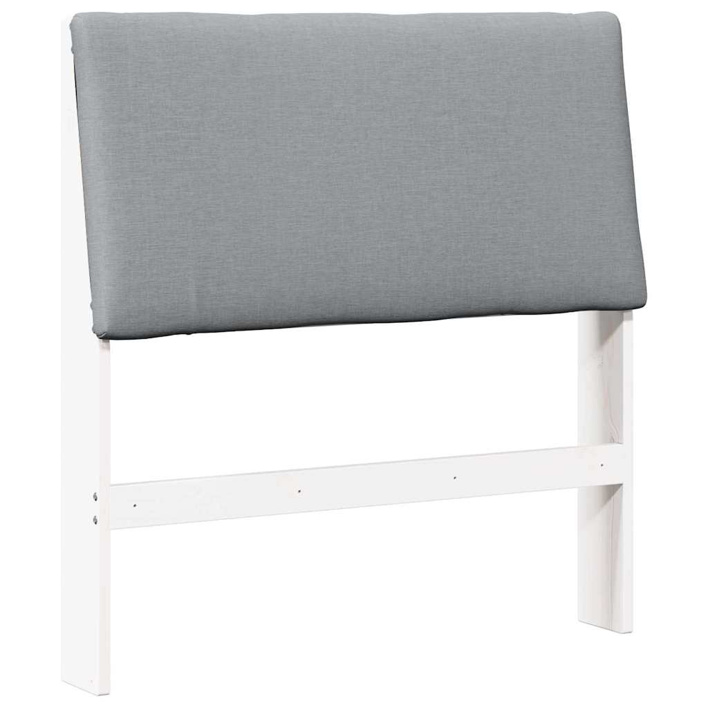 Testiera imbottita Grigio chiaro 90 cm Pino massello