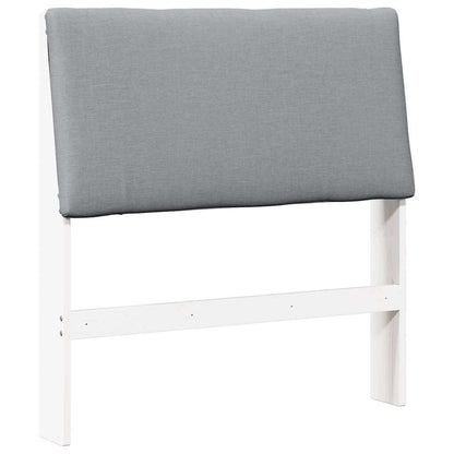 Testiera imbottita Grigio chiaro 90 cm Pino massello