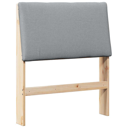 Testiera imbottita Grigio chiaro 75 cm Pino massello