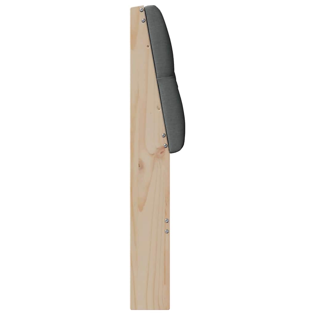 Testiera imbottita Grigio scuro 200 cm Pino massello