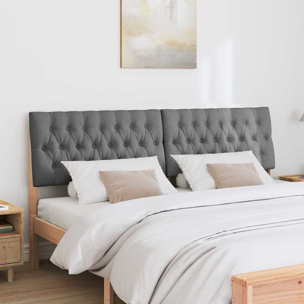 Testiera imbottita Grigio scuro 180 cm Pino massello