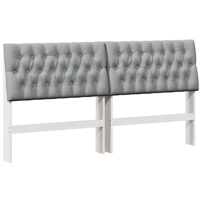 Testiera imbottita Grigio chiaro 180 cm Pino massello