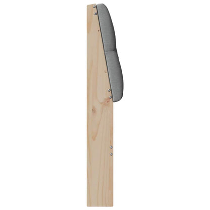Testiera imbottita Grigio chiaro 160 cm Pino massello