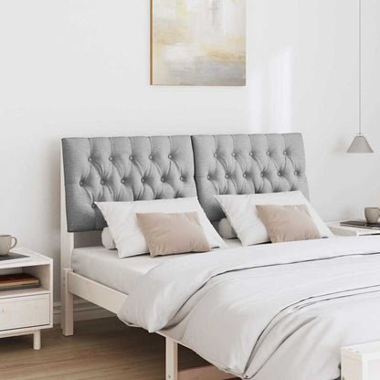 Testiera imbottita Grigio chiaro 150 cm Pino massello