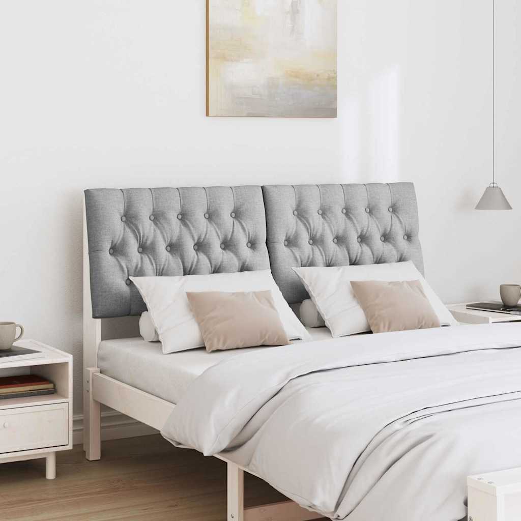 Testiera imbottita Grigio chiaro 140 cm Pino massello