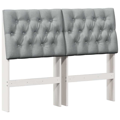 Testiera imbottita Grigio chiaro 120 cm Pino massello