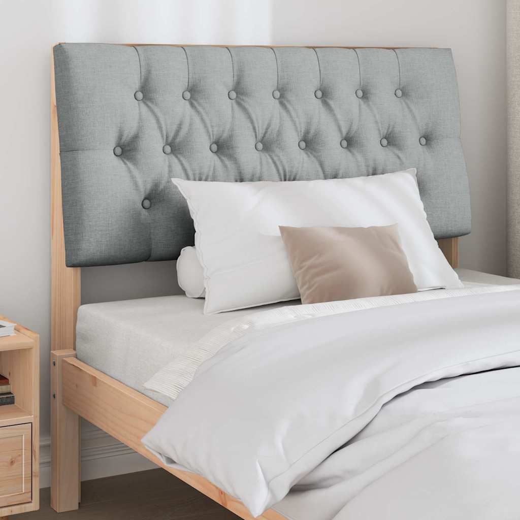 Testiera imbottita Grigio chiaro 100 cm Pino massello